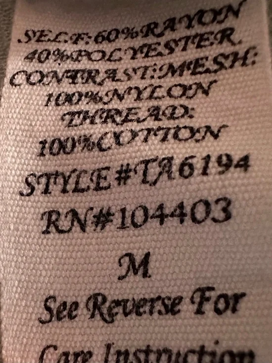 mine Long Sleeve Blouse Women’s size Medium Mint Green Lace-Trim - Picture 13 of 14